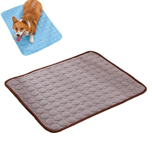 JUKOOE Haustier Kühlmatte, Hundekühlkissen - Die ultimative Kühlmatte speziell für Hunde und Katzen entwickelt, geeignet für Innen- und Außenbereich (Braun, XXL) von JUKOOE