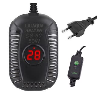 JULIAQUA Aquarienheizer mit Temperaturanzeige, Einstellbarer Aquarienheizung, Heizstab für Fische, Heizung für Schildkröten 25W / 50W / 100W / 150W (G-50W) von JULIAQUA