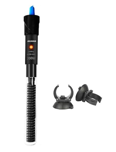 JULIAQUA Aquarium Heizung, Außenheizer für Süßwasser Aquarien, Thermostatisches Heizelement für Aquarien 25W 50W 100W 200W(200W) von JULIAQUA