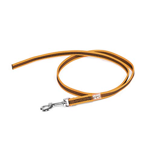 IDC Color & Gray gumierte Leine, 14 mm x 1 m ohne Schlaufe, Orange-Grau von JULIUS K-9