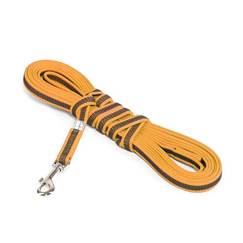 IDC Color & Gray gumierte Leine, 14 mm x 5 m mit Schlaufe, Orange-Grau IDC Color & Gray gumierte Leine, 14 mm x 5 m mit Schlaufe, Orange-Grau von JULIUS K-9