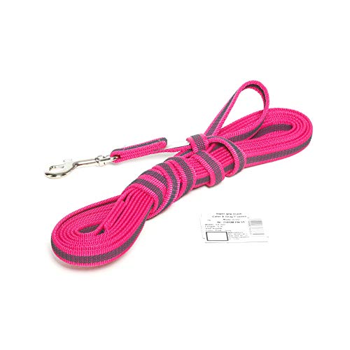 IDC Color & Gray gumierte Leine, 14 mm x 5 m mit Schlaufe, Pink-Grau IDC Color & Gray gumierte Leine, 14 mm x 5 m mit Schlaufe, Pink-Grau von JULIUS K-9