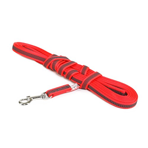 IDC Color & Gray gumierte Leine, 14 mm x 5 m mit Schlaufe, Rot-Grau IDC Color & Gray gumierte Leine, 14 mm x 5 m mit Schlaufe, Rot-Grau von JULIUS K-9