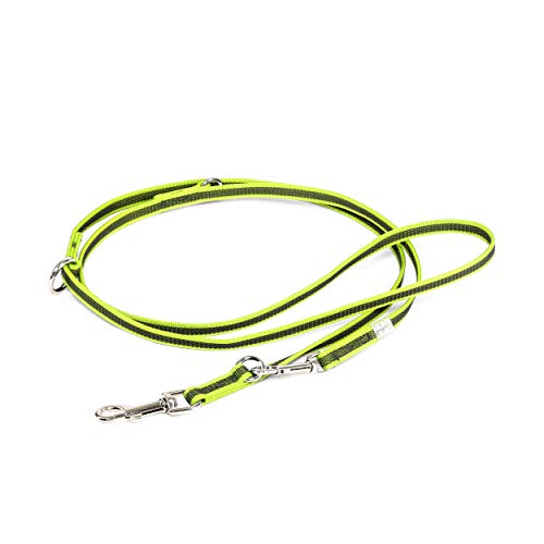 IDC Color & Gray verstellbare Leine mit Doppelkarabiner, 14 mm x 2,2 m, Neon-Grau IDC Color & Gray verstellbare Leine mit Doppelkarabiner, 14 mm x 2,2 m, Neon-Grau von JULIUS K-9