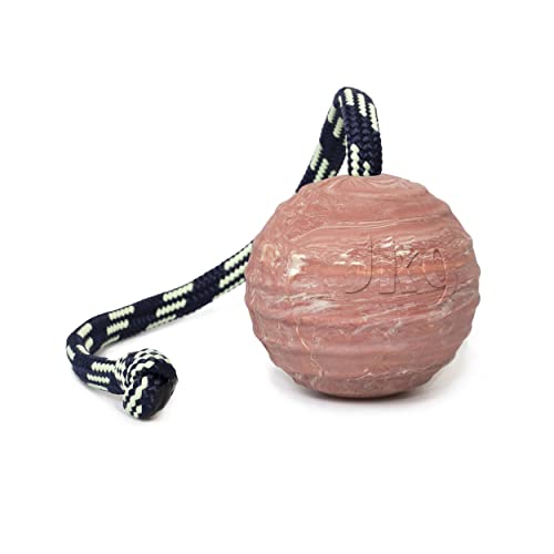 IDC Kautschuk Ball mit Schnur, Geriffelt, 70 mm IDC Kautschuk Ball mit Schnur, Geriffelt, 70 mm von JULIUS K-9