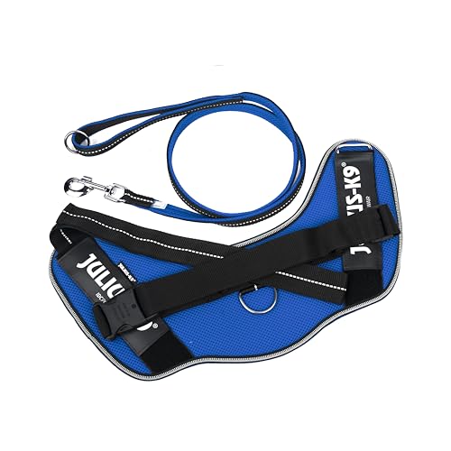 IDC Powair Bundle - IDC Powair Hundegeschirr, Größe: 2XL/3, Blau + IDC Powairleine, Größe: 1,2 m mit Schlaufe und mit großen Karabiner, Blau IDC Powair Bundle - IDC Powair Hundegeschirr, Größe: 2XL/3, Blau + IDC Powairleine, Größe: 1,2 m mit Schlaufe und mit großen Karabiner, Blau von JULIUS K-9
