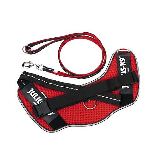 IDC Powair Bundle - IDC Powair Hundegeschirr, Größe: 2XL/3, Rot + IDC Powairleine, Größe: 1,2 m mit Schlaufe und mit großen Karabiner, Rot IDC Powair Bundle - IDC Powair Hundegeschirr, Größe: 2XL/3, Rot + IDC Powairleine, Größe: 1,2 m mit Schlaufe und mit großen Karabiner, Rot von JULIUS K-9