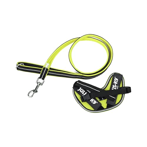 IDC Powair Bundle - IDC Powair Hundegeschirr, Größe: 2XS/Baby 2, Neon + IDC Powairleine, Größe: 1,2 m mit Schlaufe und mit kleinen Karabiner, Neon IDC Powair Bundle - IDC Powair Hundegeschirr, Größe: 2XS/Baby 2, Neon + IDC Powairleine, Größe: 1,2 m mit Schlaufe und mit kleinen Karabiner, Neon von JULIUS K-9