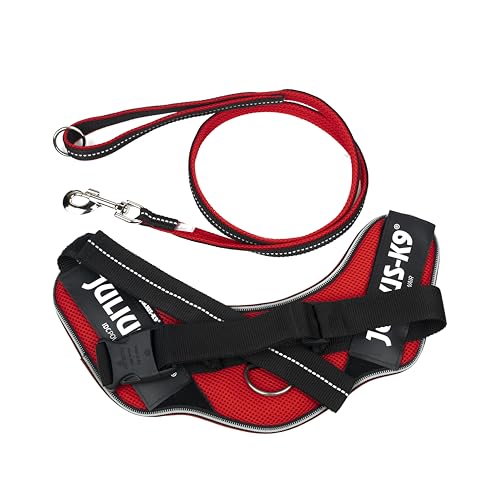 IDC Powair Bundle - IDC Powair Hundegeschirr, Größe: L/1, Rot + IDC Powairleine, Größe: 1,2 m mit Schlaufe und mit großen Karabiner, Rot IDC Powair Bundle - IDC Powair Hundegeschirr, Größe: L/1, Rot + IDC Powairleine, Größe: 1,2 m mit Schlaufe und mit großen Karabiner, Rot von JULIUS K-9