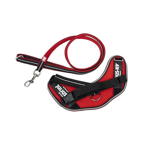 IDC Powair Bundle - IDC Powair Hundegeschirr, Größe: S/Mini, Rot + IDC Powairleine, Größe: 1,2 m mit Schlaufe und mit kleinen Karabiner, Rot IDC Powair Bundle - IDC Powair Hundegeschirr, Größe: S/Mini, Rot + IDC Powairleine, Größe: 1,2 m mit Schlaufe und mit kleinen Karabiner, Rot von JULIUS K-9