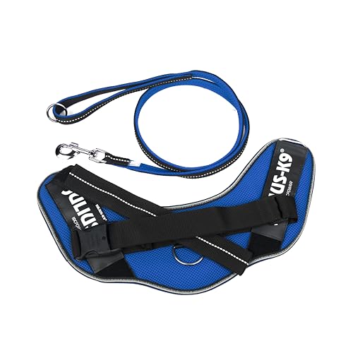 IDC Powair Bundle - IDC Powair Hundegeschirr, Größe: XL/2, Blau + IDC Powairleine, Größe: 1,2 m mit Schlaufe und mit großen Karabiner, Blau IDC Powair Bundle - IDC Powair Hundegeschirr, Größe: XL/2, Blau + IDC Powairleine, Größe: 1,2 m mit Schlaufe und mit großen Karabiner, Blau von JULIUS K-9