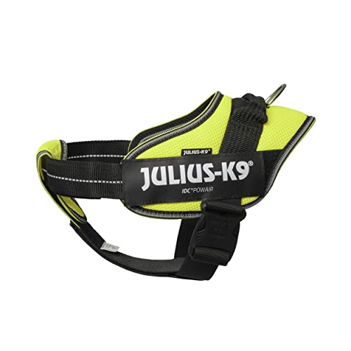 IDC Powair Hundegeschirr, Größe: 2XL/3, Neon + JK9 Powair Druckverteilerpad, Größe: 2XL, Neon von JULIUS K-9