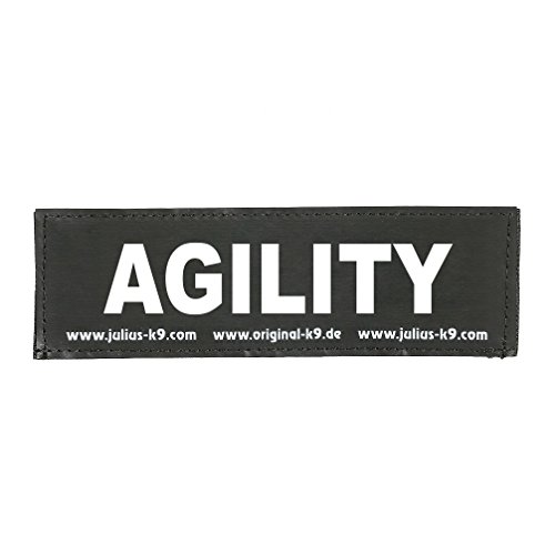 JULIUS K-9 Klettaufschrift, Agility, klein, Schwarz von JULIUS K-9