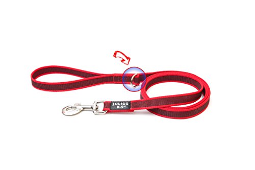 IDC Color & Gray gumierte Leine, 20 mm x 1,8 m mit Schlaufe und D-Ring, Rot-Grau IDC Color & Gray gumierte Leine, 20 mm x 1,8 m mit Schlaufe und D-Ring, Rot-Grau von JULIUS K-9