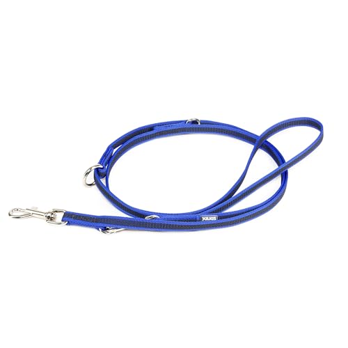 IDC Color & Gray verstellbare Leine mit Doppelkarabiner, 14 mm x 2,2 m, Blau-Grau IDC Color & Gray verstellbare Leine mit Doppelkarabiner, 14 mm x 2,2 m, Blau-Grau von JULIUS K-9