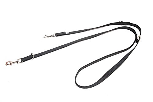 IDC Color & Gray verstellbare Leine mit Doppelkarabiner, 14 mm x 2,2 m, Schwarz-Grau IDC Color & Gray verstellbare Leine mit Doppelkarabiner, 14 mm x 2,2 m, Schwarz-Grau von JULIUS K-9