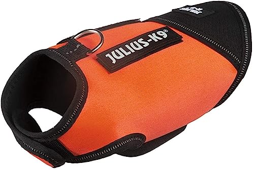 Julius-K9, IDC Neoprene Hundekleidung, Size: Baby 1, Schwarz und UV Orange von JULIUS K-9