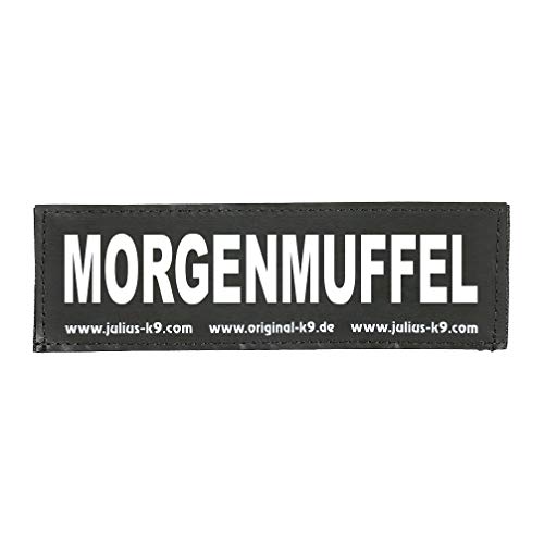 Julius-K9 162LR-G-33288 Klettaufschrift, MORGENMUFFEL, schwarz Julius-K9 162LR-G-33288 Klettaufschrift, MORGENMUFFEL, schwarz von JULIUS K-9