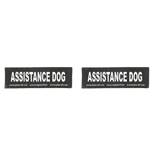 Julius-K9 162LR-G-39242 Klettaufschrift, Assistance Dog, schwarz (Packung mit 2) von JULIUS K-9