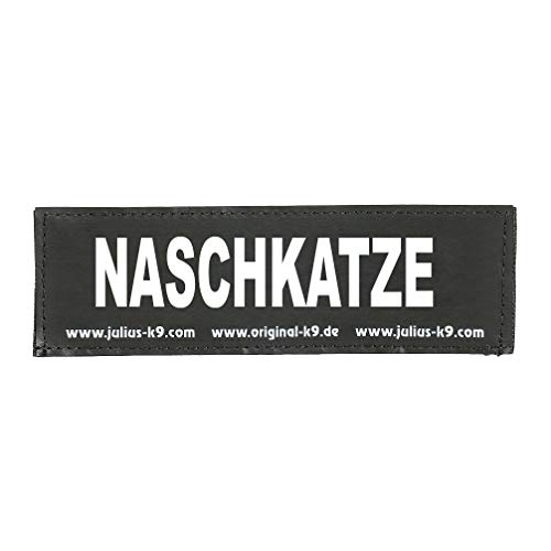 Julius-K9 162LR-G-50896 Klettaufschrift, NASCHKATZE, schwarz von JULIUS K-9