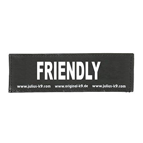 Julius-K9 162LR-G-55464 Klettaufschrift, Friendly, schwarz von JULIUS K-9