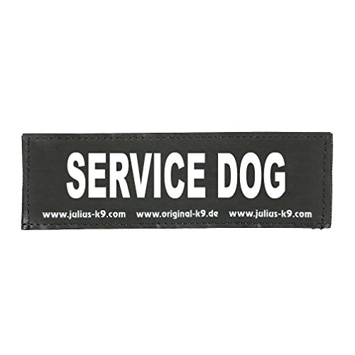 Julius-K9 162LR-K-30539 Klettaufschrift, SERVICE DOG, klein, schwarz von JULIUS K-9