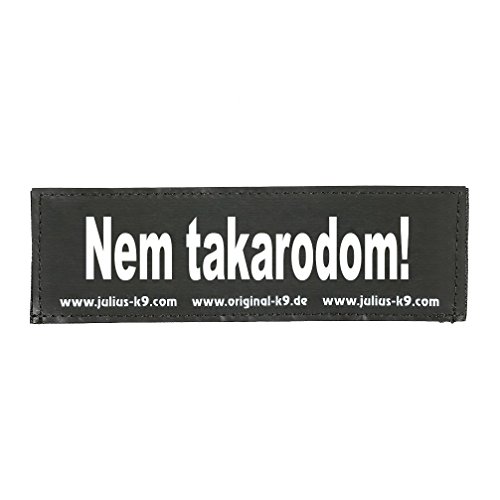 Julius-K9 162LR-K-43409 Klettaufschrift, Nem takarodom!, klein, schwarz von JULIUS K-9