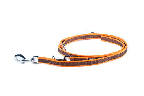 IDC Color & Gray verstellbare Leine mit Doppelkarabiner, 20 mm x 2,2 m, Orange-Grau IDC Color & Gray verstellbare Leine mit Doppelkarabiner, 20 mm x 2,2 m, Orange-Grau von JULIUS K-9
