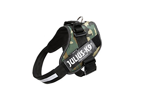 Julius K9 Hundegeschirr, Brustgeschirr reflektierend Hunde Geschirr mit personalisiertes Geschenk, benutzerdefinierter Klettsticker (XL/2, Camouflage) von JULIUS K-9