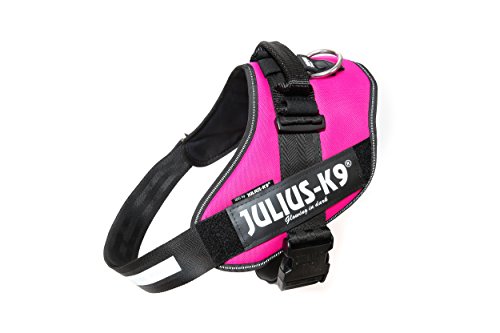 Julius-K9 IDC Powergeschirr für Hunde mit zwei kostenlosen benutzerdefinierten Patches, Dunkelrosa, Größe 3, 2XL/Größe 3 (Brustumfang: 82,5–115,6 cm) von JULIUS K-9