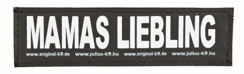 Julius-K9 162LR-K-36876 Klettaufschrift, MAMAS LIEBLING, klein, schwarz von JULIUS K-9