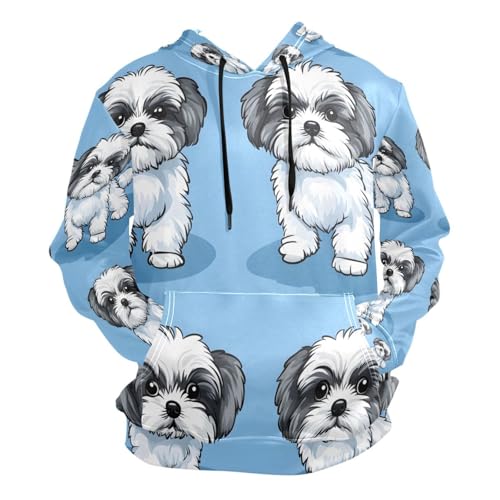 JUMBEAR Kapuzenpullover mit niedlichem Cartoon-Shih Tzu-Motiv, Unisex, für Herren und Damen, Größe S, a, L JUMBEAR Kapuzenpullover mit niedlichem Cartoon-Shih Tzu-Motiv, Unisex, für Herren und Damen, Größe S, a, L von JUMBEAR