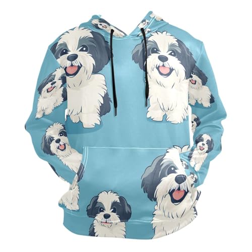JUMBEAR Kapuzenpullover mit niedlichem Cartoon-Shih Tzu-Motiv, Unisex, für Herren und Damen, Größe S, a, XXL JUMBEAR Kapuzenpullover mit niedlichem Cartoon-Shih Tzu-Motiv, Unisex, für Herren und Damen, Größe S, a, XXL von JUMBEAR