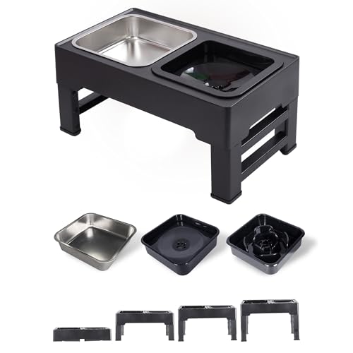 3er Set höhenverstellbare Futternäpfe, auslaufsicher, Katze, Hund von JUMI