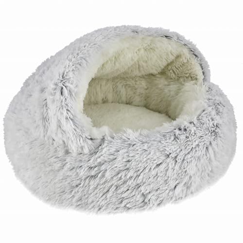 JUMI Rundes Haustierbett Grau 60x60 cm – Weiches Plüsch-Kuschelbett, Schlafplatz für Katzen und Hunde JUMI Rundes Haustierbett Grau 60x60 cm – Weiches Plüsch-Kuschelbett, Schlafplatz für Katzen und Hunde von JUMI