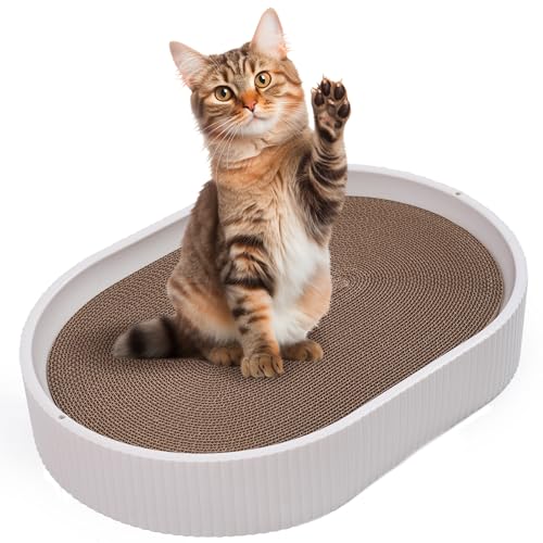 Katzenkratzbaum aus Pappe, groß, KRATZSPIELZEUG, Katze, Tier, LIEGEND von JUMI