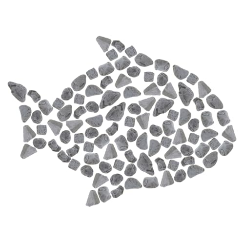 JUMPLAWN 1 Satz Aquarienkies Aquariensteine Schwarze Steine natürlicher Kies Schnappzaun Dekorationen für Aquarien Fischfelsen Kies schwarzer Kies Terrariensteine Terrarienkies Black von JUMPLAWN