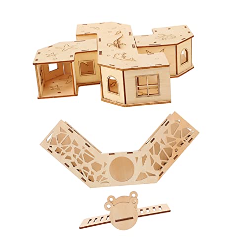 JUMPLAWN Hamstertunnel Labyrinth Spielzeug aus Holz für Kleine Tiere Abnehmbares Versteckhaus 2 Stück für Hamster Rennmäuse und Mäuse Sicheres und Haustierbedarf JUMPLAWN Hamstertunnel Labyrinth Spielzeug aus Holz für Kleine Tiere Abnehmbares Versteckhaus 2 Stück für Hamster Rennmäuse und Mäuse Sicheres und Haustierbedarf von JUMPLAWN