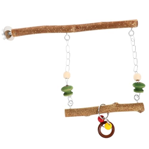 JUMPLAWN Holz Vogel Schaukel Für Papageien Handgefertigte Vogel Spielzeug Hänge Schaukel Für Kleine Haustiere Als Dekoration Für Das Zuhause von JUMPLAWN