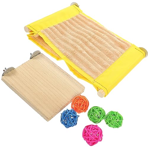 JUMPLAWN 1Satz Warme Hängematte für Kleintiere Atmungsaktives Nest mit und Spielzeugball für Hamster Ratten und Chinchillas Teiliges von JUMPLAWN