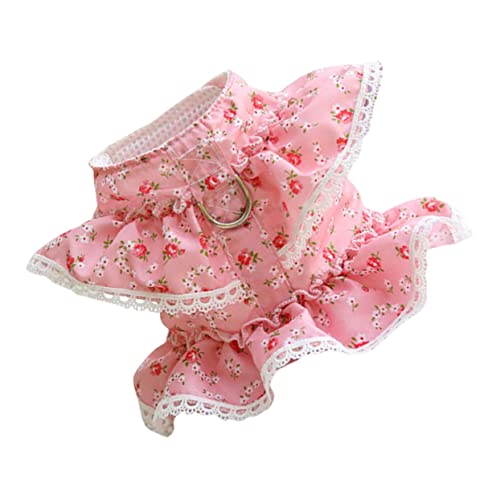 JUMPLAWN 1Stk Zugkraft nutzen pet Supplies Haustierkleidung Haustiergeschirr Haustierleine Hunde Katzen Katzenweste Westen Blumenkostüm für Haustiere Haustierweste Traktion Polyester Rosy von JUMPLAWN