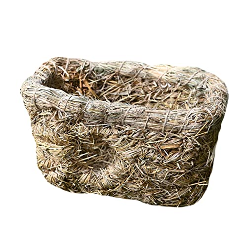 JUMPLAWN 1Stück Haustierhaus aus Handgeflochtenem Stroh Doppelloch Design für Katzen und Kleine Langlebig für Schlaf und Platzsparend und Sicher JUMPLAWN 1Stück Haustierhaus aus Handgeflochtenem Stroh Doppelloch Design für Katzen und Kleine Langlebig für Schlaf und Platzsparend und Sicher von JUMPLAWN