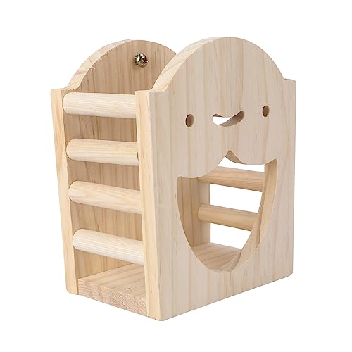 JUMPLAWN Kaninchen Futterspender aus Holz Futtertrog für Kleintiere Kompaktes Design für Kaninchen Meerschweinchen und Hamster Hält den Käfig Sauber und Minimiert Abfall von JUMPLAWN