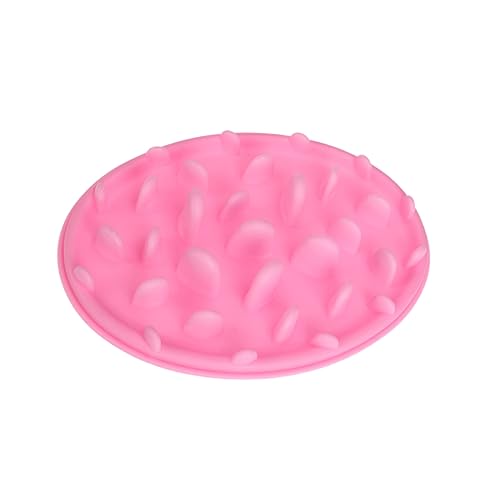 JUMPLAWN 1Stück Langsame Futter Schüssel aus für Haustiere Große Rosa Schüssel zur Vermeidung von Schlingen und Erbrechen bei Hunden Katzen und Welpen von JUMPLAWN