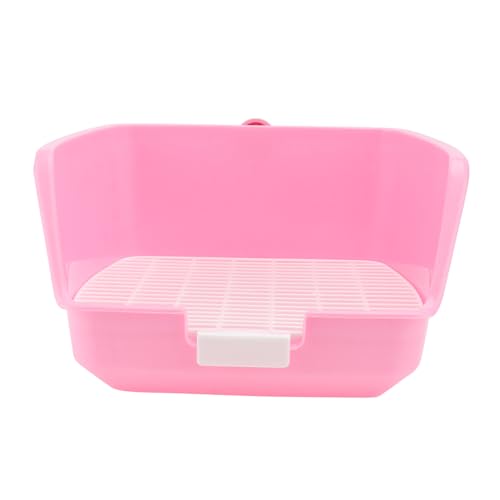 JUMPLAWN 1Stück Mini Toilette für Haustiere Spritz Toiletten für Meerschweinchen und Nager Gitterdesign zu Reinigen von JUMPLAWN