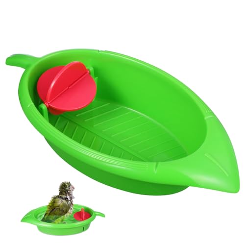 JUMPLAWN 1Stück Papagei Badewanne für Vogelkäfig Große Transparente Duschbox Hängendes Zubehör für Wellensittiche und Kanarienvögel Multifunktionale Haustierbadewanne aus Hochwertigem Material von JUMPLAWN