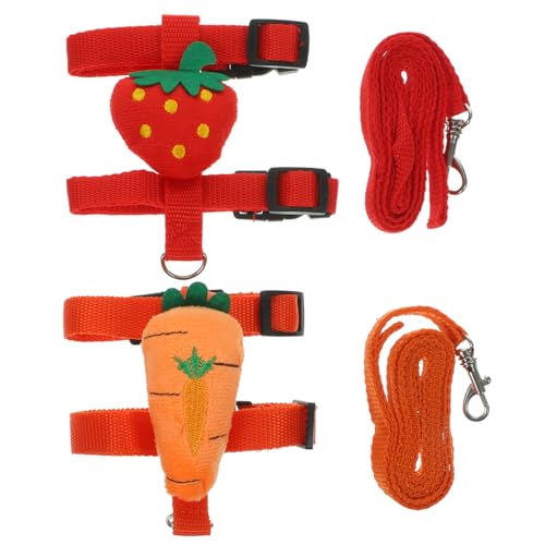 JUMPLAWN 2sätze Kaninchen Und Katzen-Geschirr Mit Leine Lovely Bunny Kit Bequem Und Sicher Für Kleine Haustiere Stilvolles Design Für Und Ausflüge von JUMPLAWN