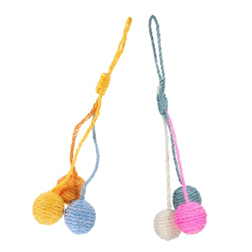 JUMPLAWN 2 Stück Hängendes Katzenspielzeug mit Sisal Seil Interaktive Kratzbälle für Katzen für Kleine Wohnungen zur Mentalen Stimulation JUMPLAWN 2 Stück Hängendes Katzenspielzeug mit Sisal Seil Interaktive Kratzbälle für Katzen für Kleine Wohnungen zur Mentalen Stimulation von JUMPLAWN