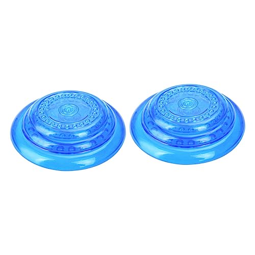 JUMPLAWN 2 Stück Teiliges Hundespielzeug Flying Disc aus Weichem Material Zahnschonend Waschbar Interaktives Wurfspielzeug für Welpen und Mittelgroße Hunde Robust und Sicher Farbe Blau von JUMPLAWN