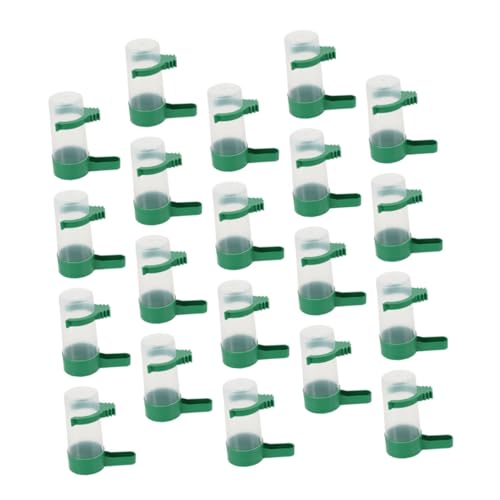 JUMPLAWN 20pcs Vogelfutterhäuschen Wassertrinker Papagei Wassertrinker Wachtel Wasserbecher Vogel Wasserschale Papagei Trinkflasche Kaninchen Trinkgläser von JUMPLAWN